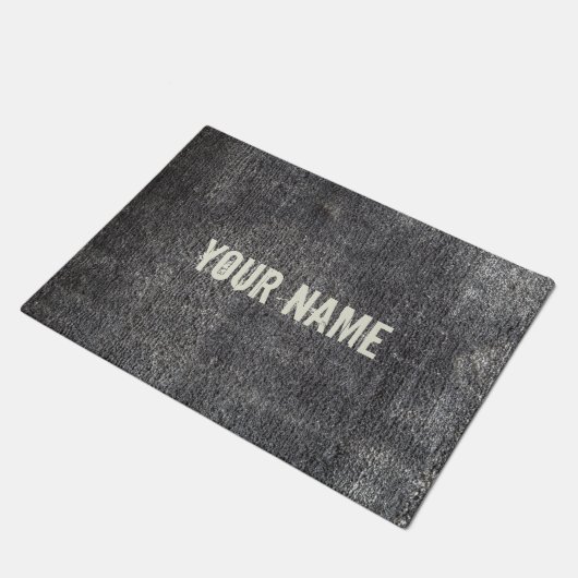 Grijze velours antraciettapijt  tapijt deurmat (Schuin)