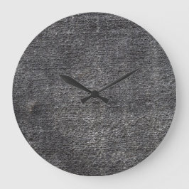 Grijze velours antraciettapijt  tapijt grote klok