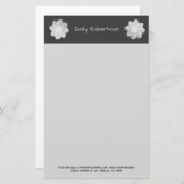 Grijze ventilator briefpapier (Voorkant / Achterkant)