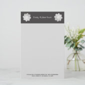 Grijze ventilator briefpapier (Staand voorkant)