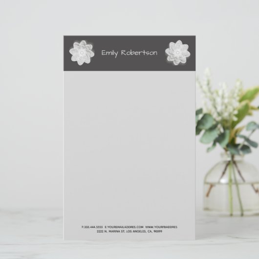 Grijze ventilator briefpapier (Staand voorkant)