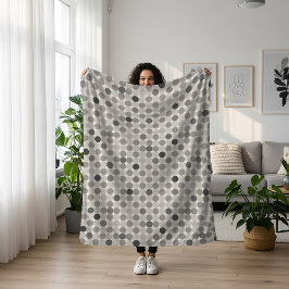 Grijze Verbonden Cirkels Moderne Decoratie Dekbed Sherpa Deken