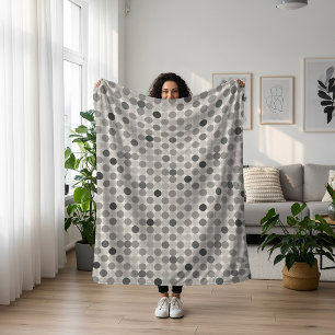 Grijze Verbonden Cirkels Moderne Decoratie Dekbed Sherpa Deken