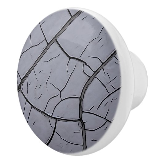 Grijze verf keramische knop in de rack (Rechts)