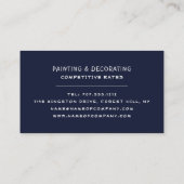 Grijze verf Roller, schilder en decorator Visitekaartje (Achterkant)