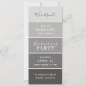 Grijze verfstaal Kaart Housewarming Party Invite (Voorkant)