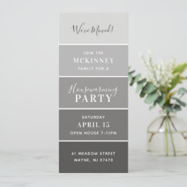 Grijze verfstaal Kaart Housewarming Party Invite
