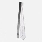 Grijze verloop geometrie mesh patroon Monogram Stropdas (Achterkant)