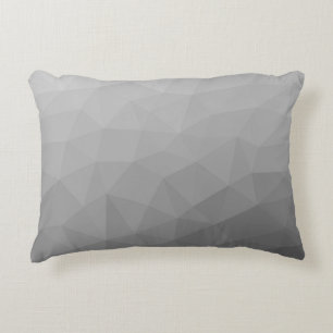 Grijze Verlopende Geometrische Mesh Patroon Accent Kussen