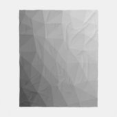 Grijze Verlopende Geometrische Mesh Patroon Fleece Deken (Voorkant)