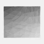 Grijze Verlopende Geometrische Mesh Patroon Fleece Deken (Voorkant (Horizontaal))