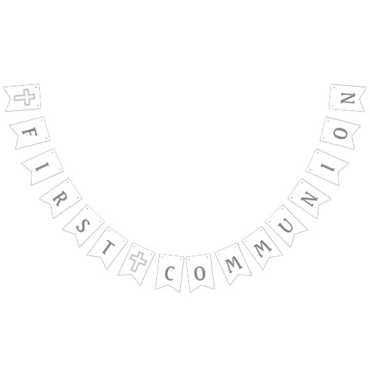 Grijze vertakkingsbanner vlaggetjes (Alle)