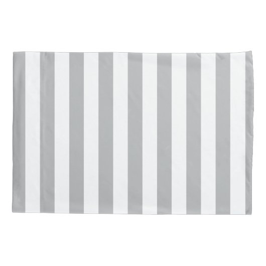 Grijze verticale strepen kussensloop (Achterkant)