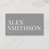 grijze vetgedrukte architect-visitekaartje visitekaartje (Voorkant)