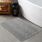 Grijze vezelige textiel octopus zaden met patronen badmat