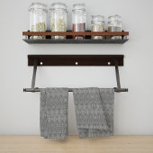 Grijze vezelige textiel octopus zaden met patronen theedoek