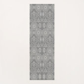 Grijze vezelige textiel octopus zaden met patronen yogamat (Voorkant)