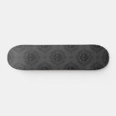 Grijze Victoriaans gothische schedel en monogram e Persoonlijk Skateboard (Horizontaal)