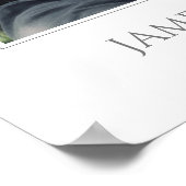 Grijze viering van het leven met foto-begrafenis poster (Hoek)