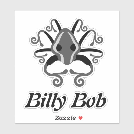 Grijze vierkant monogram Contour Sticker (Vel)