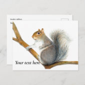 Grijze vierkant potlood Tekenwerk Briefkaart (Voorkant / Achterkant)