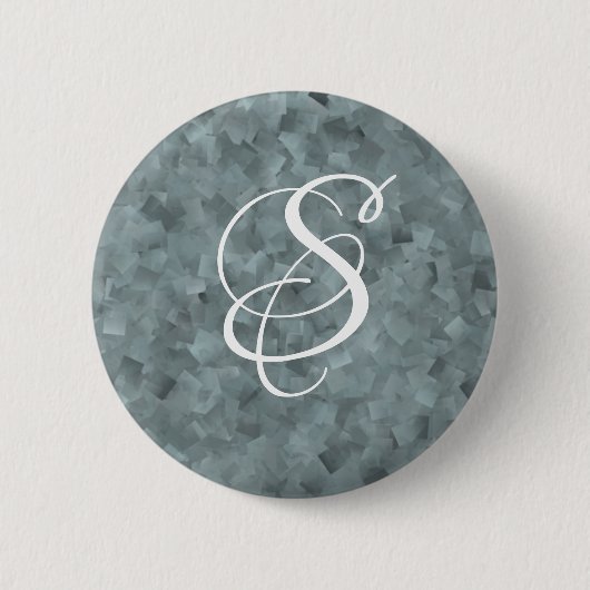 Grijze Vierkante Achtergrond Ronde Button 5,7 Cm (Voorkant)