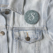 Grijze Vierkante Achtergrond Ronde Button 5,7 Cm (In situ)