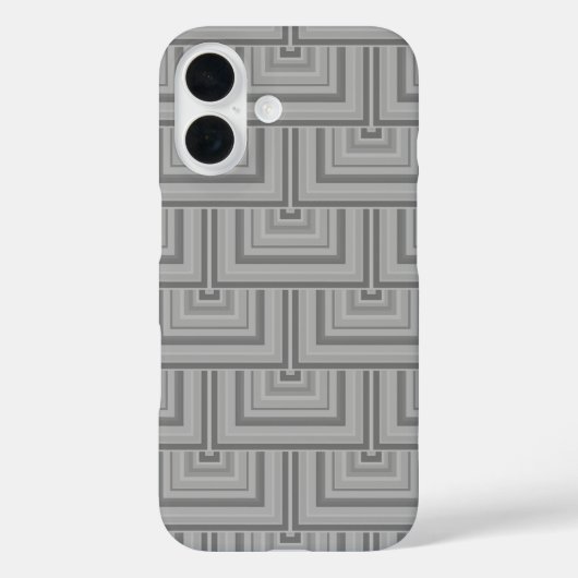 Grijze vierkante schalen Case-Mate iPhone case (Achterkant)