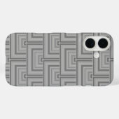 Grijze vierkante schalen Case-Mate iPhone case (Achterkant (horizontaal))