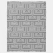 Grijze vierkante schalen fleece deken (Voorkant)