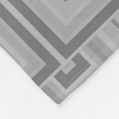 Grijze vierkante schalen fleece deken (Hoek)