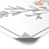 Grijze vingerafdrukstructuur Weddenschap Poster (Hoek)