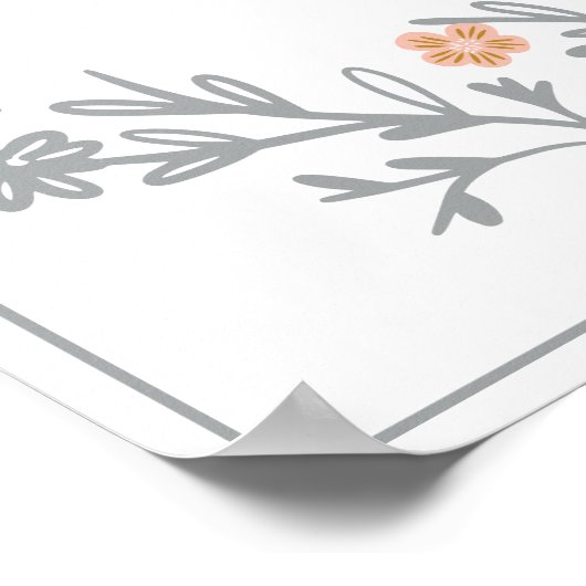 Grijze vingerafdrukstructuur Weddenschap Poster (Hoek)