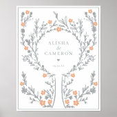 Grijze vingerafdrukstructuur Weddenschap Poster (Voorkant)