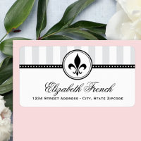 Grijze Vintage Franse Fleur De Lis Adres