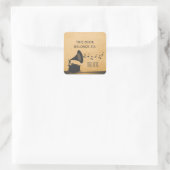 Grijze Vintage Gramophone Stickers (Tas)