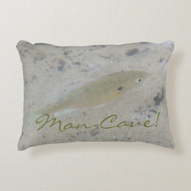 Grijze vis accent kussen (Voorkant)