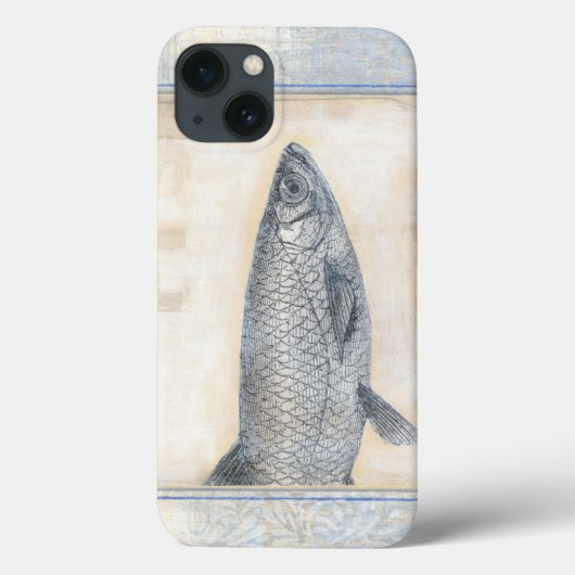Grijze vis op beige achtergrond Case-Mate iPhone case (Achterkant)