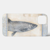 Grijze vis op beige achtergrond Case-Mate iPhone case (Achterkant (horizontaal))
