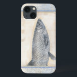 Grijze vis op beige achtergrond Case-Mate iPhone case<br><div class="desc">Artist Norman Wyatt is getalenteerd en gekend voor zijn grote zee prints. In dit levendige afbeelding vangt hij een grijze vis in zijn meest natuurlijke stijl. Hij voegde ook een geïnspireerd blauw en beige lijst toe om het er uniek en eigentijds uit te zien. Dit kunstwerk zou perfect zijn om...</div>