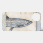 Grijze vis op beige achtergrond Case-Mate iPhone case (Achterkant (horizontaal))