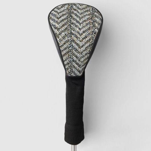 Grijze visgraat tweed patroon golfheadcover (Voorkant)