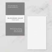 Grijze visitekaartje met witte streep (Voorkant / Achterkant)