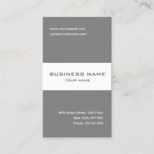 Grijze visitekaartje met witte streep