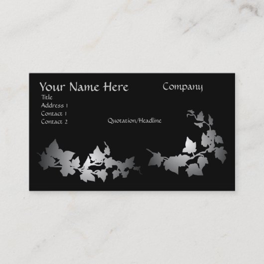 Grijze Visitekaartjes (Voorkant)