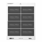 Grijze vlakte Elegant Modern Trendy Minimalist Etiket (Full Sheet)