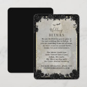 Grijze vleermuizen Gothic Halloween Matching Wed D RSVP Kaartje (Voorkant / Achterkant)