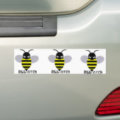 Grijze vleugels van bijentstickers bumpersticker (Op auto)