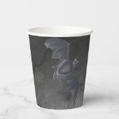  Grijze vliegband op grijze textuur Papieren Bekers (Achterkant)
