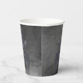  Grijze vliegband op grijze textuur Papieren Bekers (Rechts)